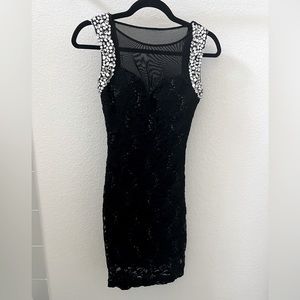 Black Cocktail Dress / Homecoming Dress
